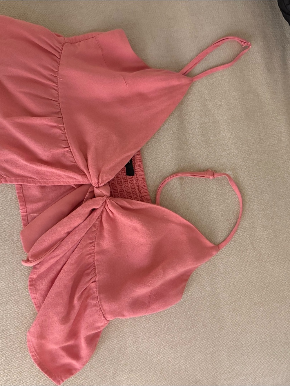 Pink Twist Front Spaghetti Strap Cami